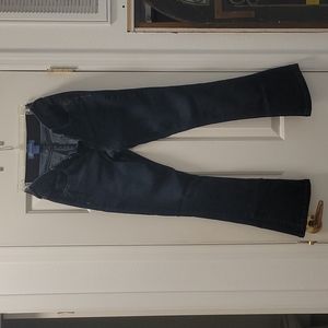 Democracy size 4 Boot Cut jeans, dark denim.